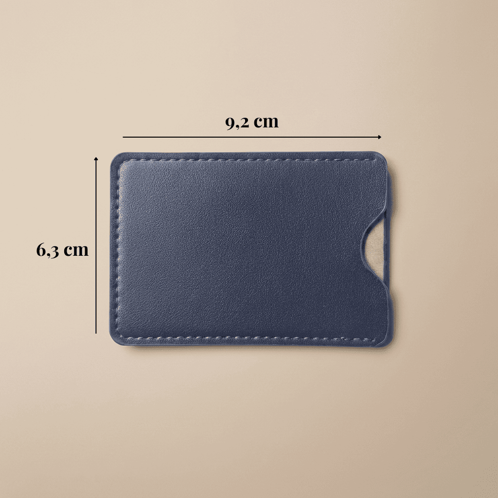 Protège-carte RFID bleu Novaleor dimensions 9.2cm x 6.3cm format universel cartes bancaires