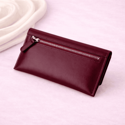 Portefeuille femme rouge vin | Novaleor