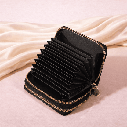 Intérieur portefeuille accordéon femme noir | Novaleor