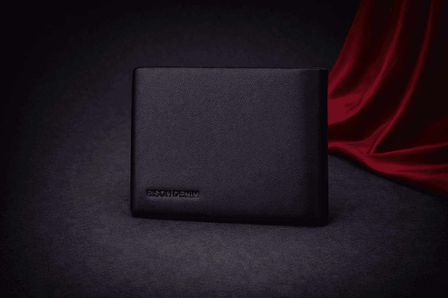 Portefeuille homme en cuir noir cerf vue arrière | Novaleor