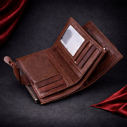 Portefeuille homme en cuir PU ouvert avec multiples rangements – Novaleor