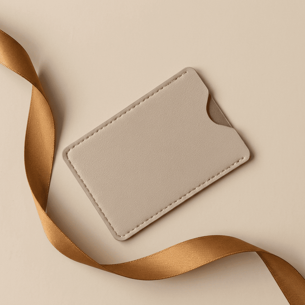 Protège-carte RFID slim beige Novaleor en cuir synthétique anti-scan — Novaleor
